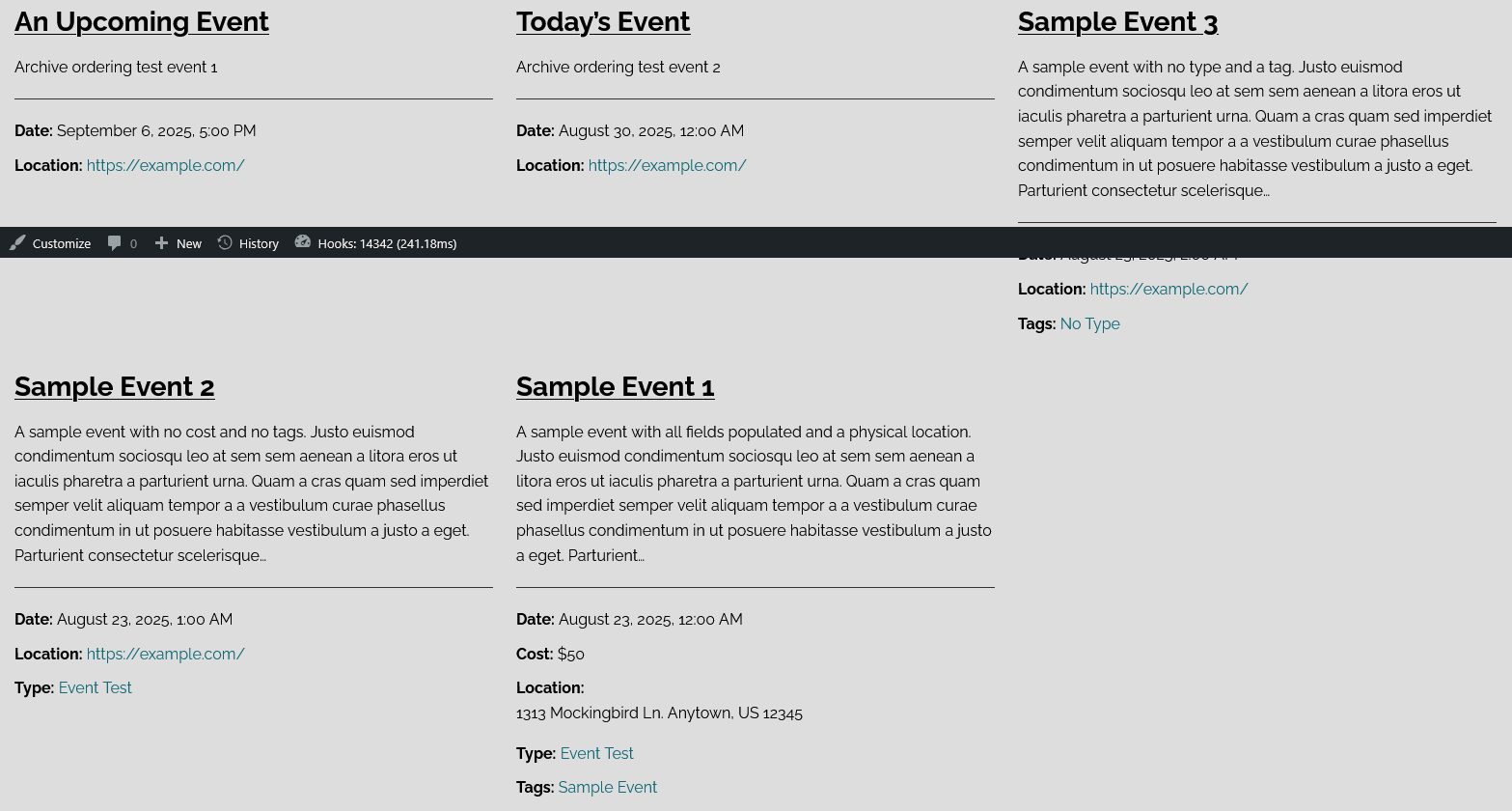 Events Archive